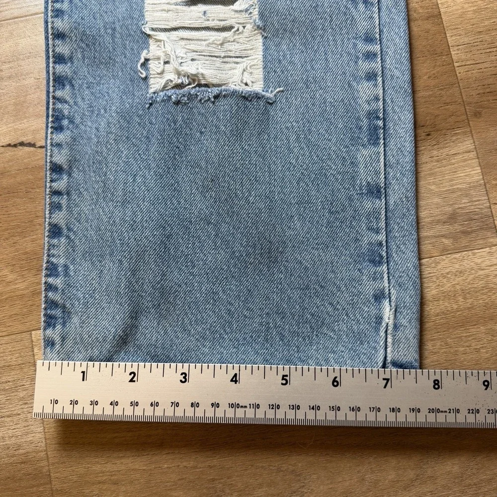 Diesel Jeans Men 28x30 Blue Straight Leg Made Italy Distressed Wash Y2K (Tag 30)